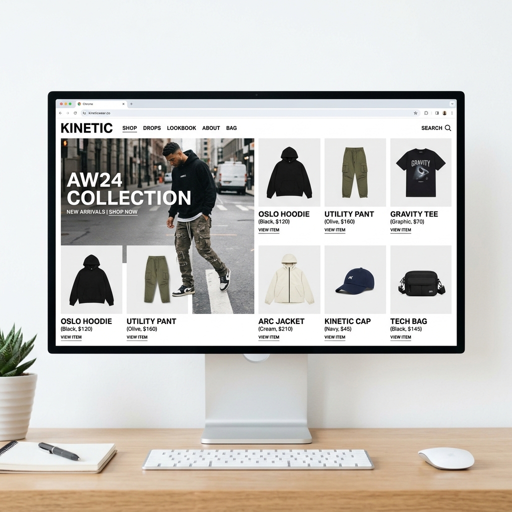 Streetwear brand website design