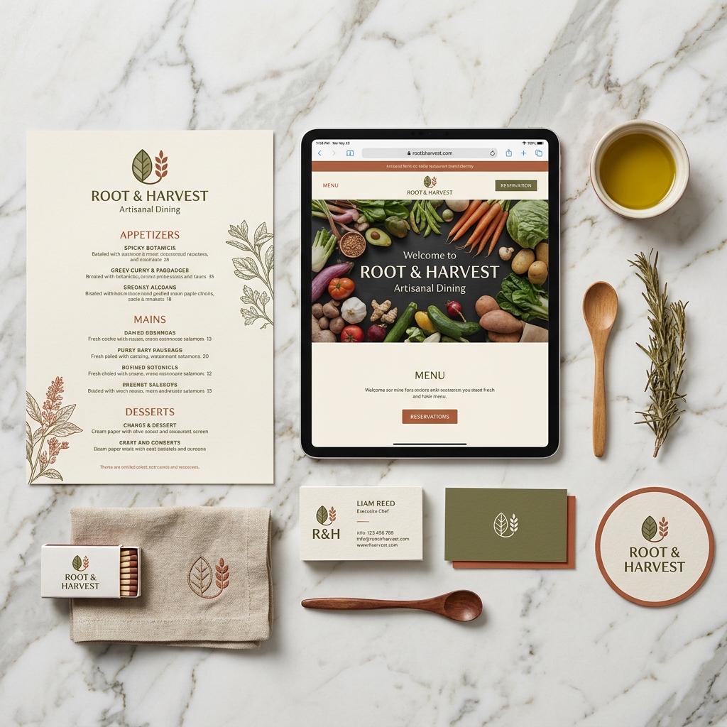 Restaurant brand identity system