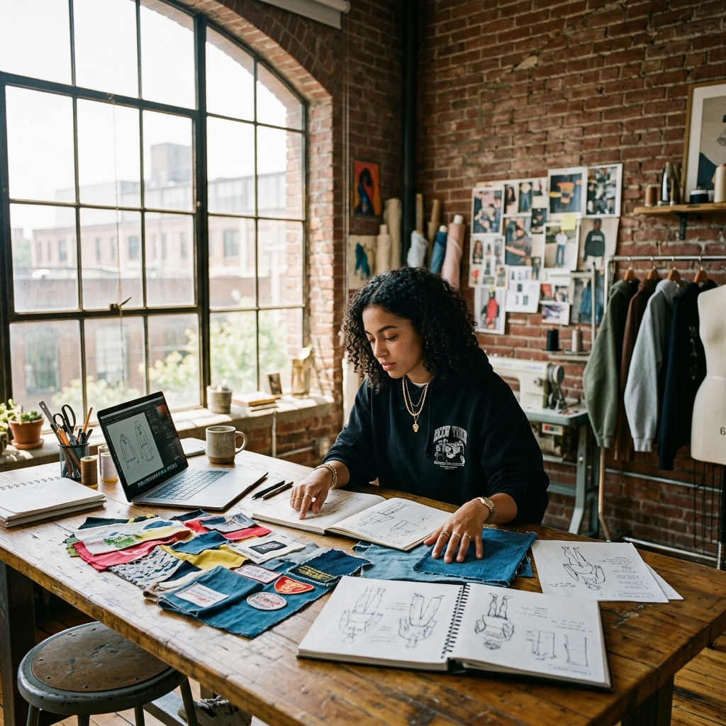 Creative workspace in Brooklyn loft studio