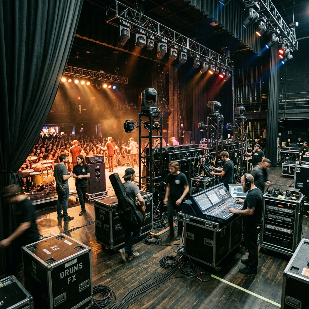 Behind the scenes performance and creative energy